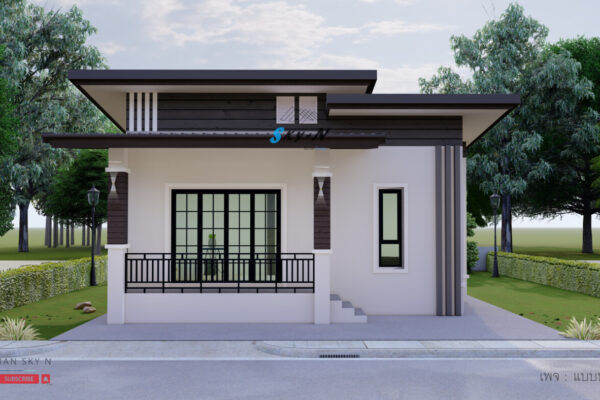 Read more about the article S-1546 แบบบ้าน Modern Simplicity พื้นที่ใช้สอย 63 ตารางเมตร 3 ห้องนอน 2 ห้องน้ำ