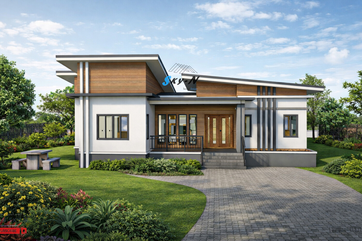 Read more about the article แบบบ้านชั้นเดียว บ้านชั้นเดียวสไตล์โมเดิร์น S-3147 4นอน 2นอน