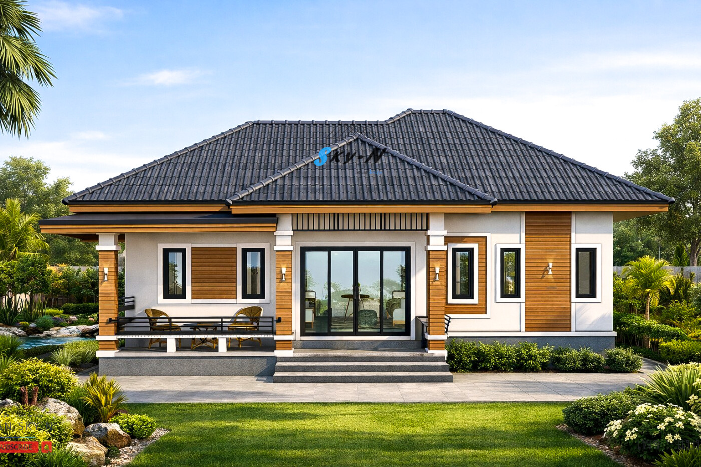 Read more about the article S-9319 แบบบ้านชั้นเดียวสไตล์ร่วมสมัย เรียบหรู อบอุ่น 3นอน 2 น้ำ พื้นที่ 88 ตร.ม.