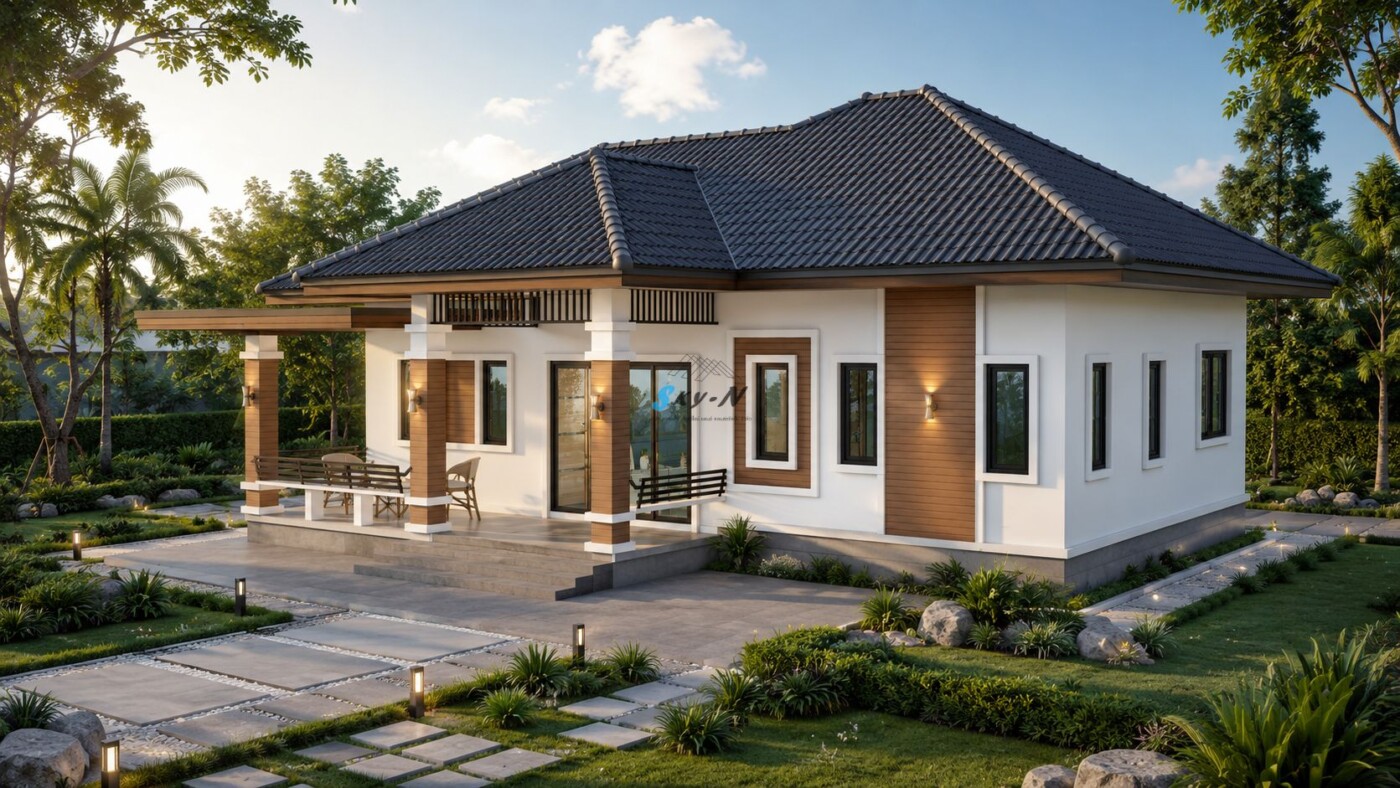 บ้าน1ชั้นสไตล์ contemporary