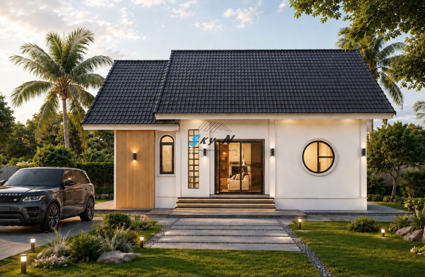 You are currently viewing บ้านชั้นเดียว สไตล์ Modern Tropical Minimal รหัส S-6894