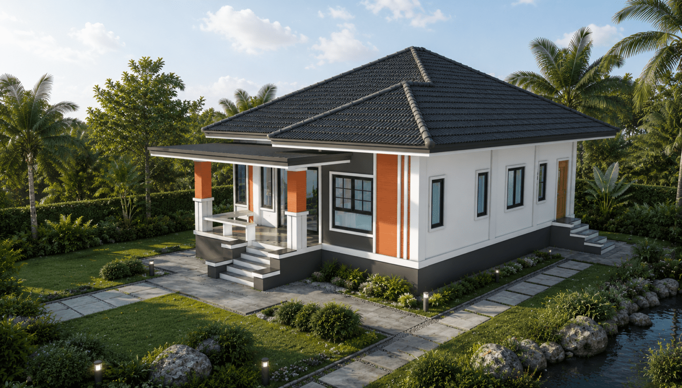 แบบบ้านสไตล์Modern Contemporary