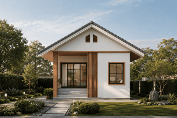 Read more about the article S-4806 แบบบ้านร่วมสมัย (Contemporary Style) พื้นที่ใช้สอย 56 ตารางเมตร 2 ห้องนอน 1 ห้องน้ำ 1 ห้องครัว 1 ห้องรับแขก